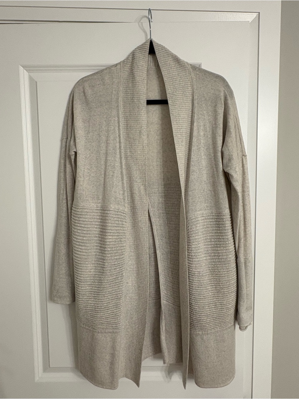 Lululemon Cream Ribbed Pocket cardigan